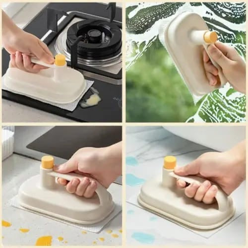 2-in-1 Multi-Surface Cleaning Scrubber Brush – Easy Grip Kitchen & Glass Cleaner
