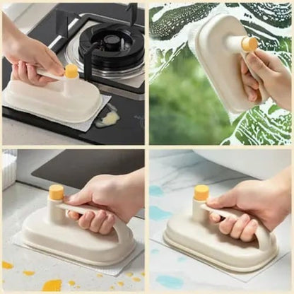 2-in-1 Multi-Surface Cleaning Scrubber Brush – Easy Grip Kitchen & Glass Cleaner
