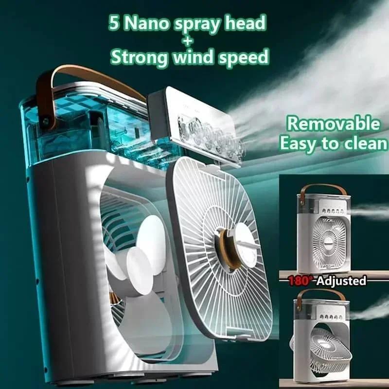 5-Spray Nano Mist Portable Air Cooler & Desktop Fan