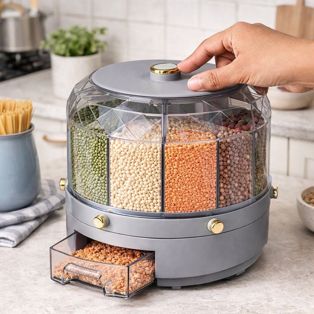 The Grand Carousel™ 6-in-1 Smart Grain Dispenser