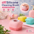 2-in-1 Silicone Cleaning Brush with Built-in Soap Dispenser