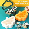 Elegant Multi-Compartment Spice Storage Box with Lid