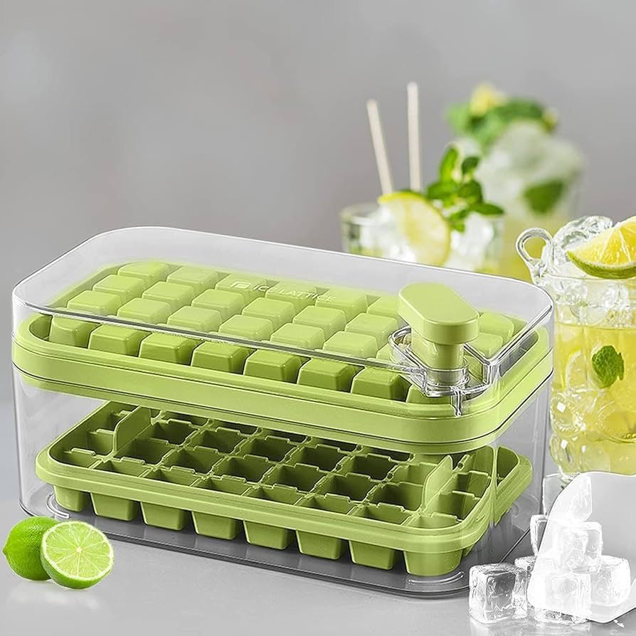 64-Grid Deluxe Ice Cube Maker & Storage System