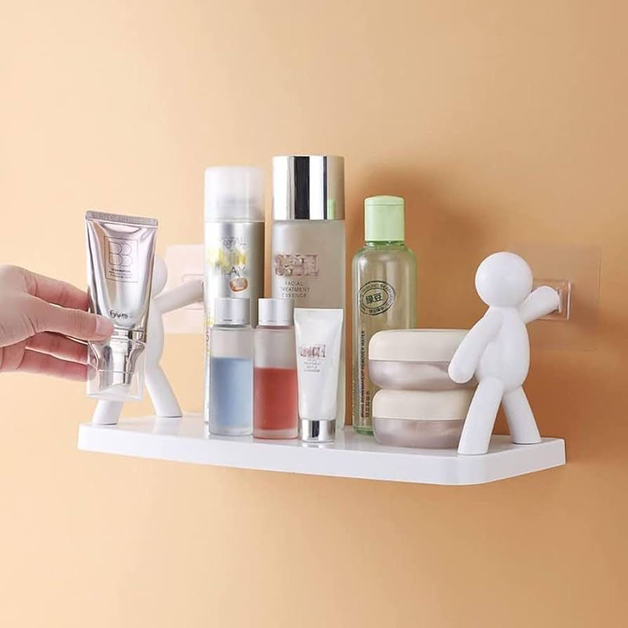 Little Man Adhesive Floating Shelf – Punch-Free Wall Organizer