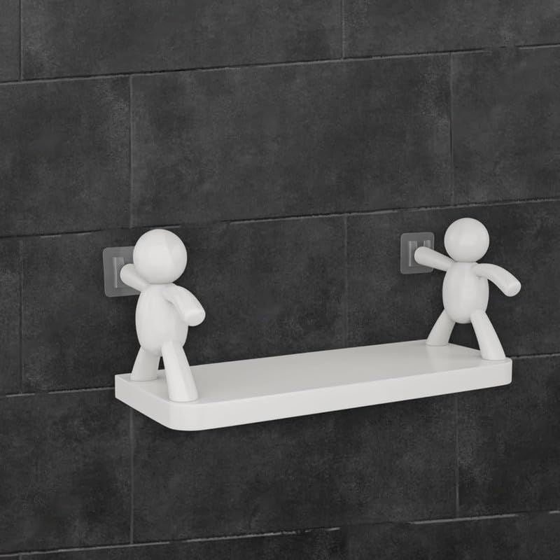 Little Man Adhesive Floating Shelf – Punch-Free Wall Organizer