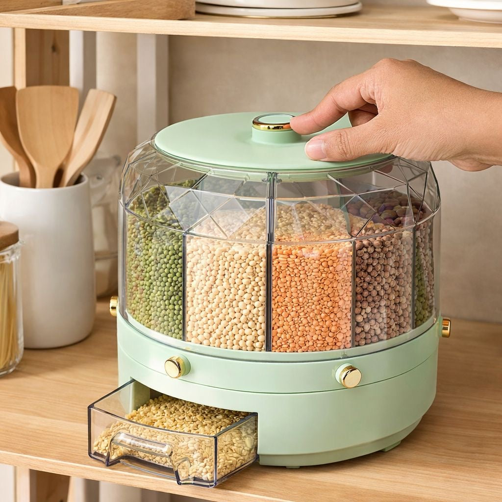 The Grand Carousel™ 6-in-1 Smart Grain Dispenser