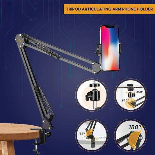 Professional Articulating Boom Arm Tripod & Phone Holder