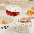 Premium 2-in-1 Dual-Layer Rotary Drain Basket & Vegetable Washer