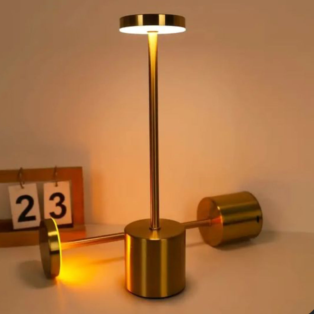 ✨ Aesthetic Metal LED Touch Lamp | Rechargeable & Touch Control
