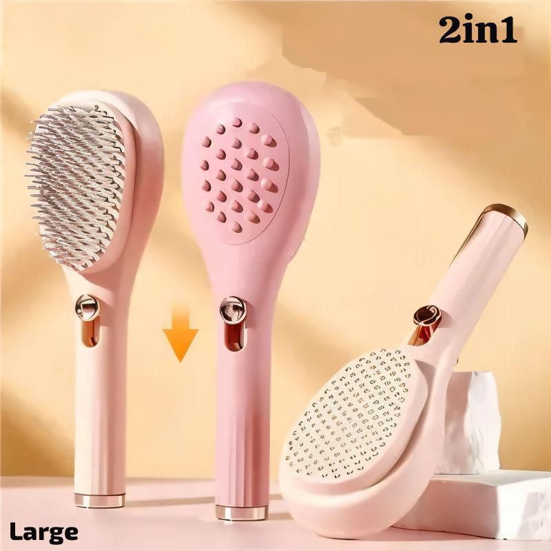2-in-1 Self-Cleaning Pro Hair Brush – Instant Hair Removal Technology