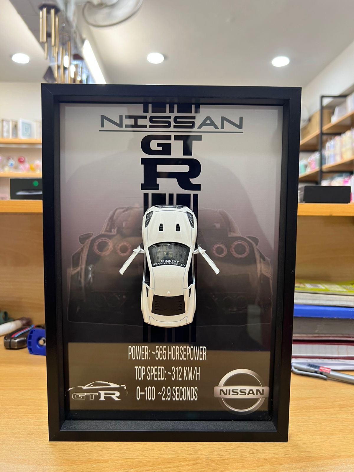 Nissan GT-R 3D Frame – Premium Car Wall Art Décor