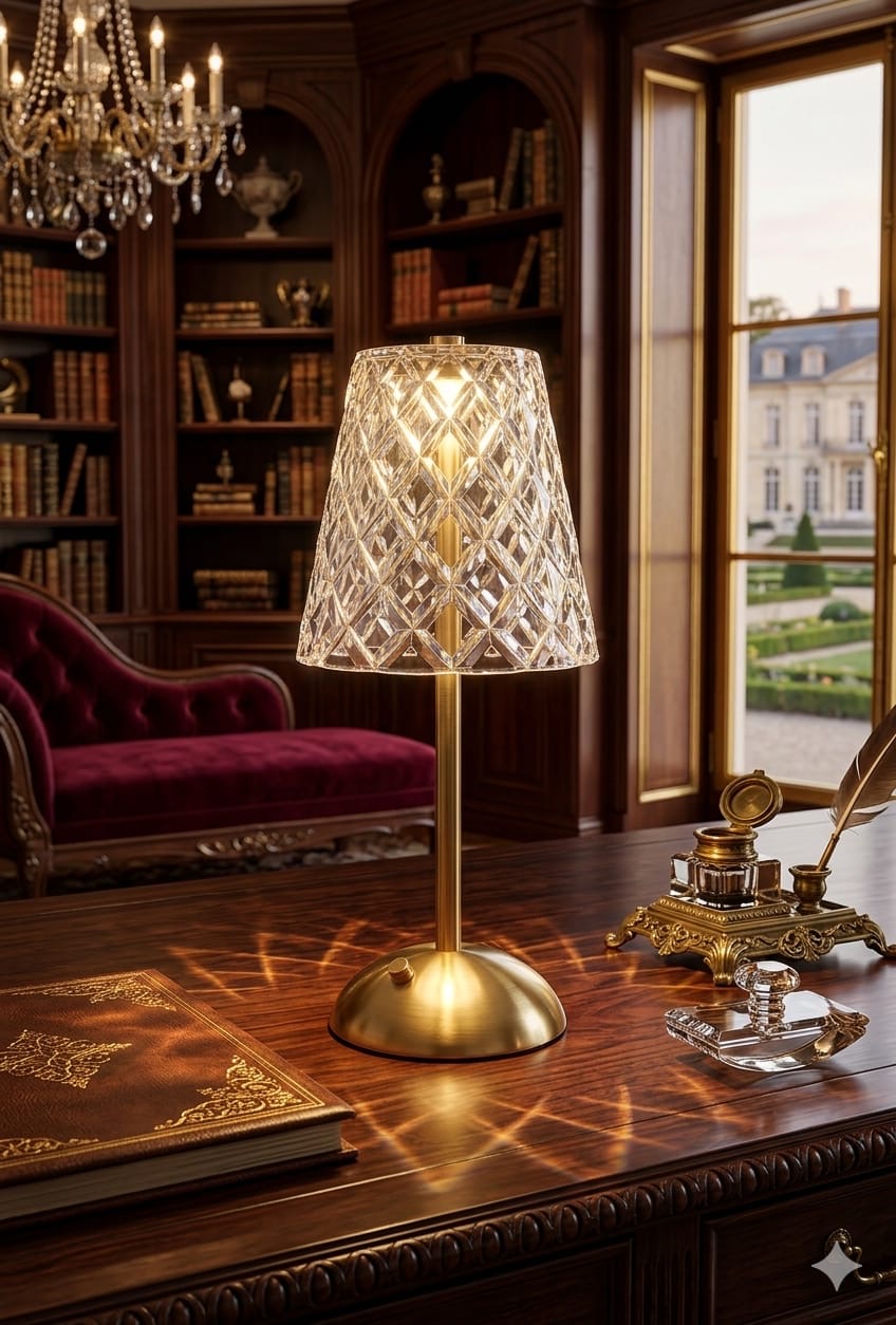 Diamond Crystal Table Lamp – Luxury Gold Touch Lamp