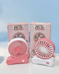 Portable Mini Folding Handheld Fan – Rechargeable Cooling Fan with Stand