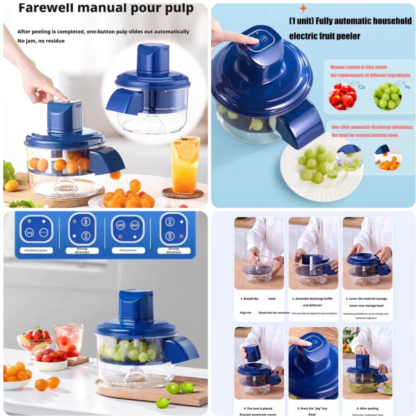 Automatic Electric Food Chopper – Multi-Function Fruit & Vegetable Cutter with One-Touch Operation
